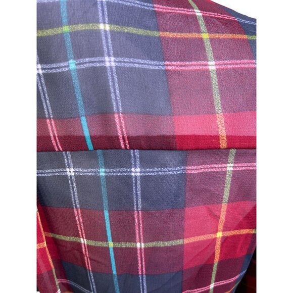 Papermoon StitchFix Talulah Women's Small Plaid Print Henley Blouse - Picture 6 of 8